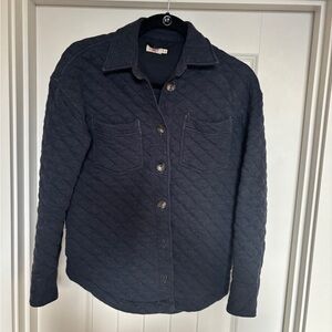 Faherty Navy Blue Quilted Shirt